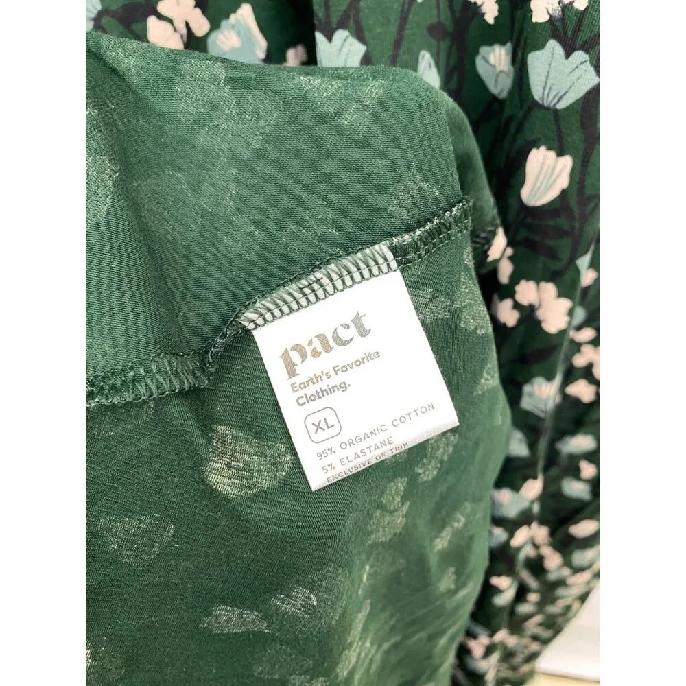 Pact Green Floral Dress - Picture 7 of 8